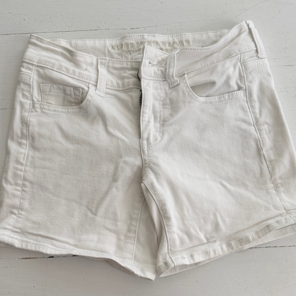 American Eagle Outfitters Women's Bright White Jean Shorts